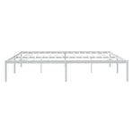 Metal Bed Frame without Mattress White 183x203 cm King