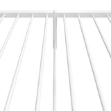Metal Bed Frame without Mattress with Footboard White 90x190 cm