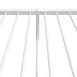 Metal Bed Frame without Mattress with Footboard White 107x203 cm King Single - Low Angle