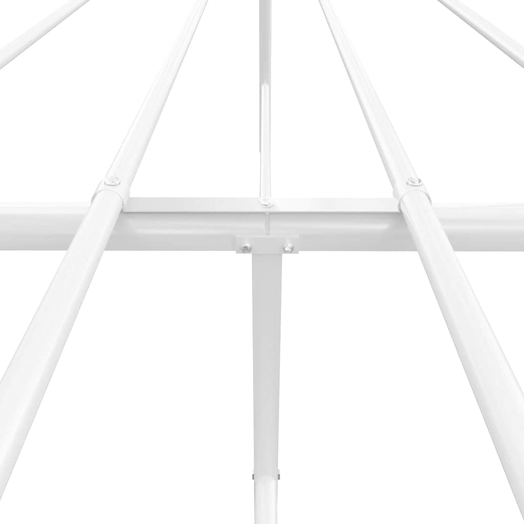 Metal Bed Frame without Mattress with Footboard White 150x200 cm