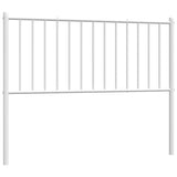 Metal Headboard White 107 cm King Single - Front View