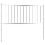 Metal Headboard White 107 cm King Single - Top-Down View