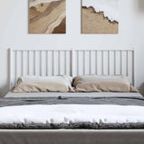 Metal Headboard White 137 cm Double - Side View