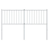 Metal Headboard White 137 cm Double - Top-Down View