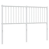 Metal Headboard White 137 cm Double - Rear View