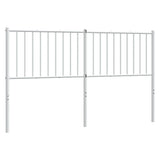 Metal Headboard White 152 cm Queen - Front View