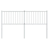 Metal Headboard White 152 cm Queen - Top-Down View