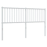 Metal Headboard White 152 cm Queen - Rear View