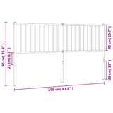 Metal Replace Headboard White 150 cm