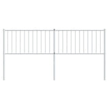 Metal Headboard White 183 cm King - Side View