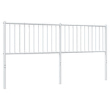 Metal Headboard White 183 cm King - 45-Degree Angle