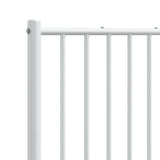 Metal Headboard White 183 cm King - Rear View