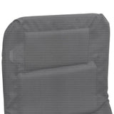 Folding Sun Loungers 2 pcs Grey Textilene and Powder-coated Steel