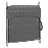 Folding Sun Loungers 2 pcs Grey Textilene and Steel - Low Angle