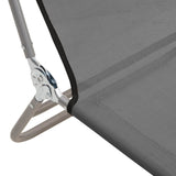 Folding Sun Loungers 2 pcs Grey Textilene and Steel - Extra Image