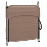 Folding Sun Loungers 2 pcs Brown Textilene and Steel - Low Angle