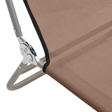 Folding Sun Loungers 2 pcs Brown Textilene and Steel