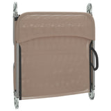 Folding Sun Loungers 2 pcs Taupe Textilene and Steel