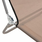 Folding Sun Loungers 2 pcs Taupe Textilene and Steel