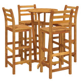 5 Piece Garden Bar Set Solid Wood Acacia - Side View
