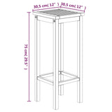 5 Piece Garden Bar Set Solid Wood Acacia - Extra Image