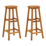 3 Piece Garden Bar Set Solid Wood Acacia - 45-Degree Angle