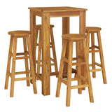 5 Piece Garden Bar Set Solid Wood Acacia - Side View