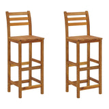 3 Piece Garden Bar Set Solid Wood Acacia - 45-Degree Angle