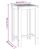 3 Piece Garden Bar Set Solid Wood Acacia - Extra Image