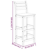 3 Piece Garden Bar Set Solid Wood Acacia - Extra Image