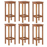 7 Piece Garden Bar Set Solid Wood Acacia - 45-Degree Angle