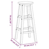 5 Piece Garden Bar Set Solid Wood Acacia - Extra Image