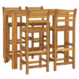 5 Piece Garden Bar Set Solid Wood Acacia - Side View