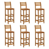 7 Piece Garden Bar Set Solid Wood Acacia