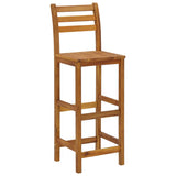 7 Piece Garden Bar Set Solid Wood Acacia - Rear View