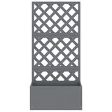 Trellis Planters 2 pcs Grey 65x33x135 cm WPC - Top-Down View