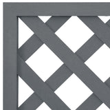 Trellis Planters 2 pcs Grey 65x33x135 cm WPC - Rear View