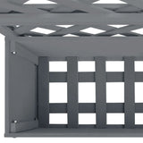 Trellis Planters 2 pcs Grey 65x33x135 cm WPC - Close-Up Angle
