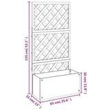 Trellis Planters 2 pcs Grey 65x33x135 cm WPC - Low Angle