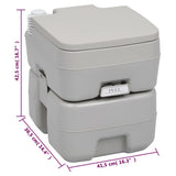 Portable Camping Toilet and Water Tank Set - Low Angle