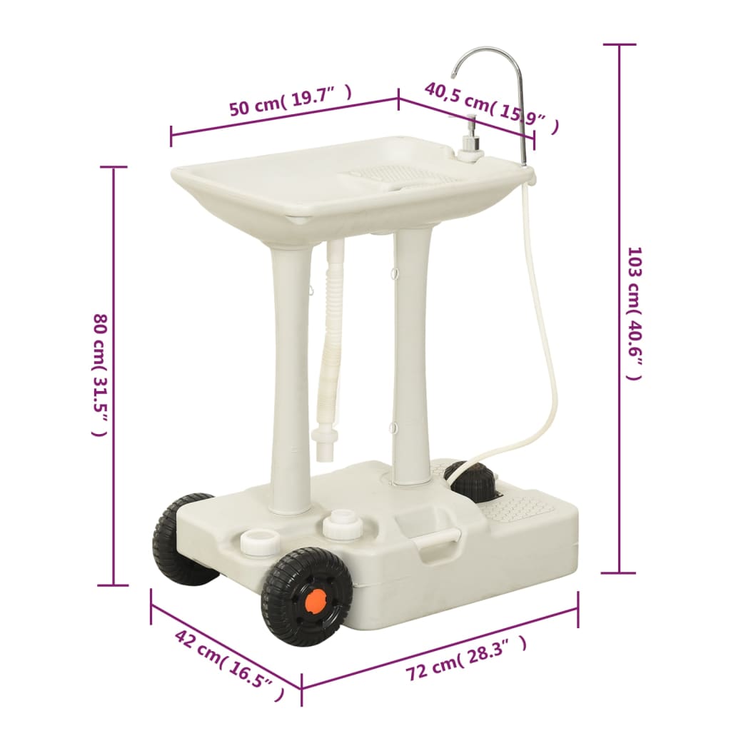Portable Camping Handwash Stand and Water Tank Set