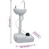 Portable Camping Toilet and Handwash Stand Set with Water Tank - Extra Image