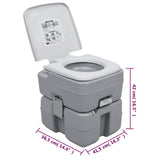 Portable Camping Toilet and Handwash Stand Set with Water Tank - Low Angle