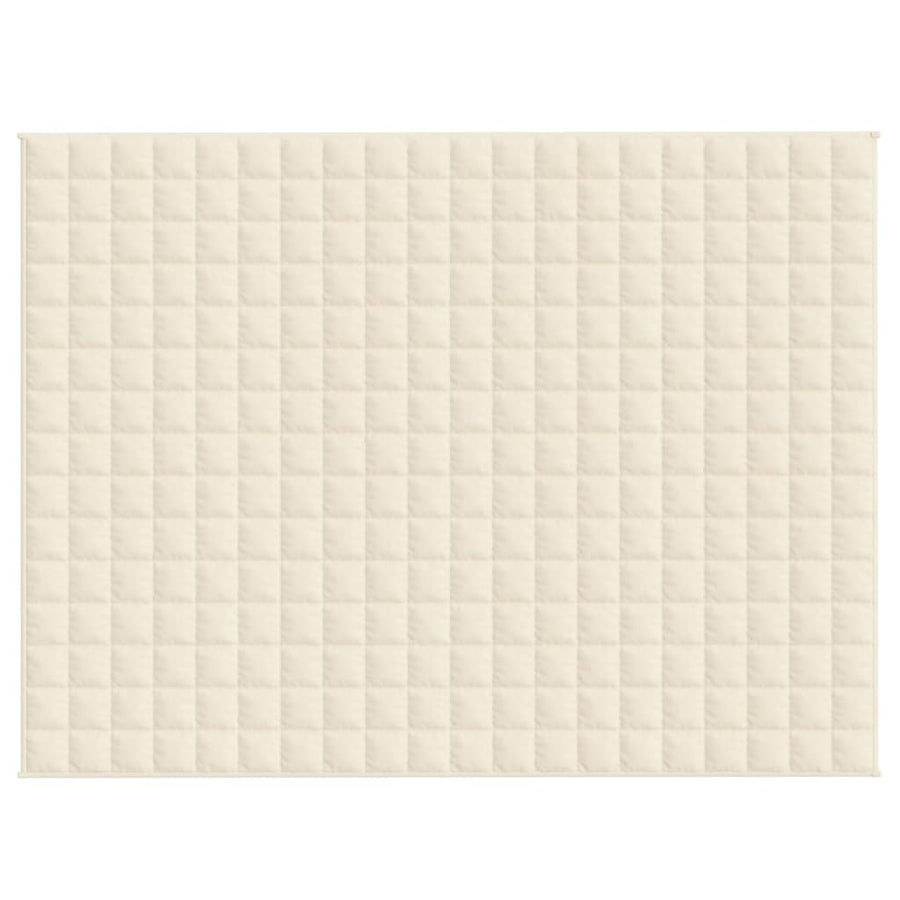 Weighted Blanket Light Cream 152x203 cm 11 kg Fabric