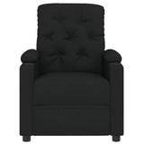 Recliner Chair Black Fabric - Side View