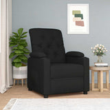 Recliner Chair Black Fabric