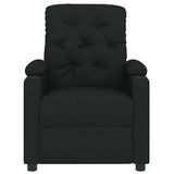 Massage Recliner Chair Black Fabric - Side View