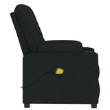 Massage Recliner Chair Black Fabric - Top-Down View