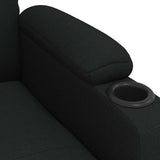 Massage Recliner Chair Black Fabric - Close-Up Angle