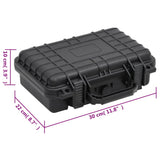 Portable Flight Case Black 30x22x10 cm PP - Low Angle